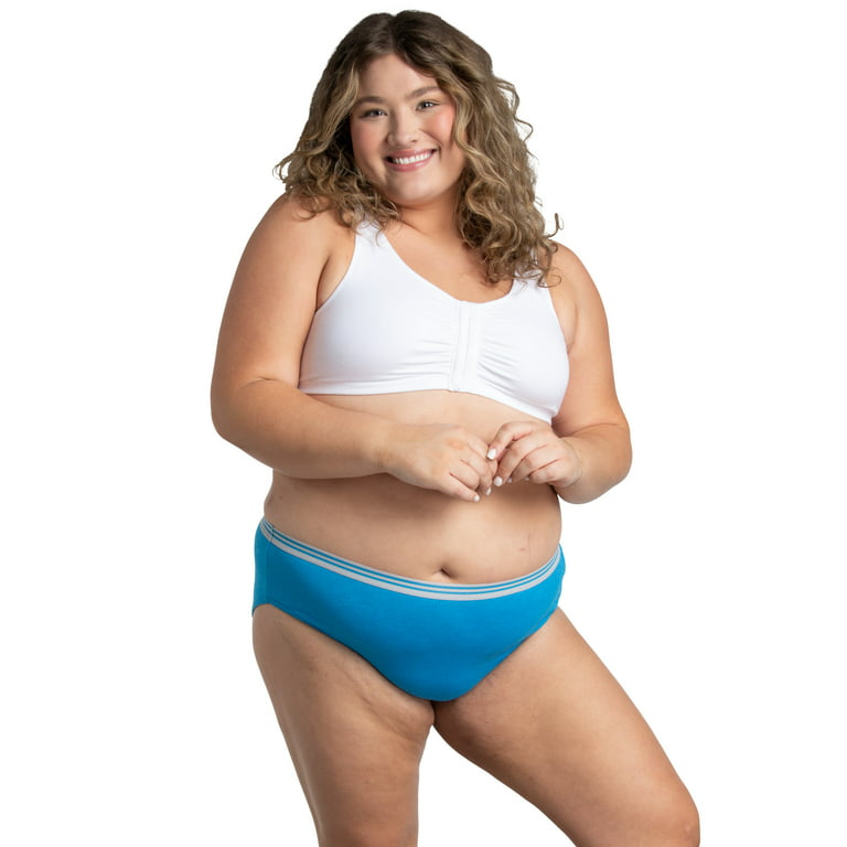 Fit for Me by Fruit of the Loom Women's Plus Size Hi-Cut Underwear, 10 Pack