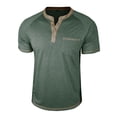 thumbnail image 4 of Njagoc3 Men's Henley Collar V-Neck Polo Shirt - Trendy Casual & Everyday Wear, 4 of 6