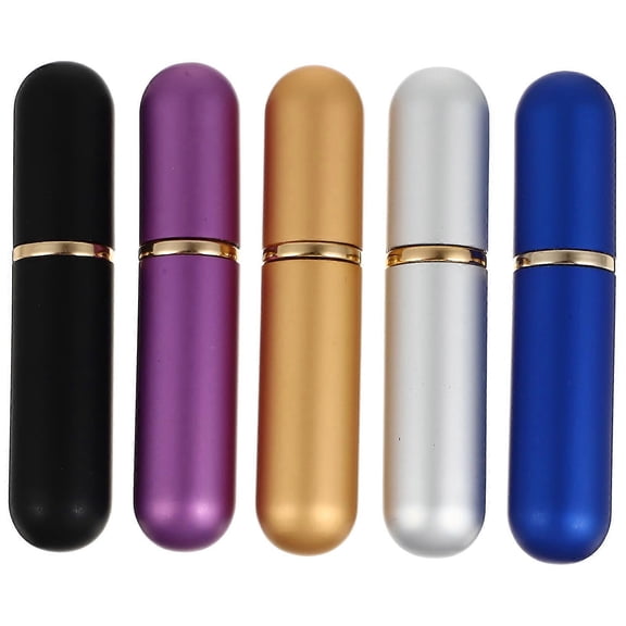5 Pcs Essential Oil Bottle Aromatherapy Bottle Nasal Inhalers Perfume Tube with Cotton Wicks(Random Color)