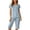 Blue, variant on Gunia Womens Capri Pajama Sets Floral Print Pajama Short Sleeve Top And Cropped Pants Summer Soft Comfy Nightwear Outfit Soft Pajama Set For Women Sleepwear Pjs L-2Xl