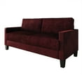 thumbnail image 2 of Castle Place Contemporary Corduroy Velvet Sofa, Red, 2 of 7