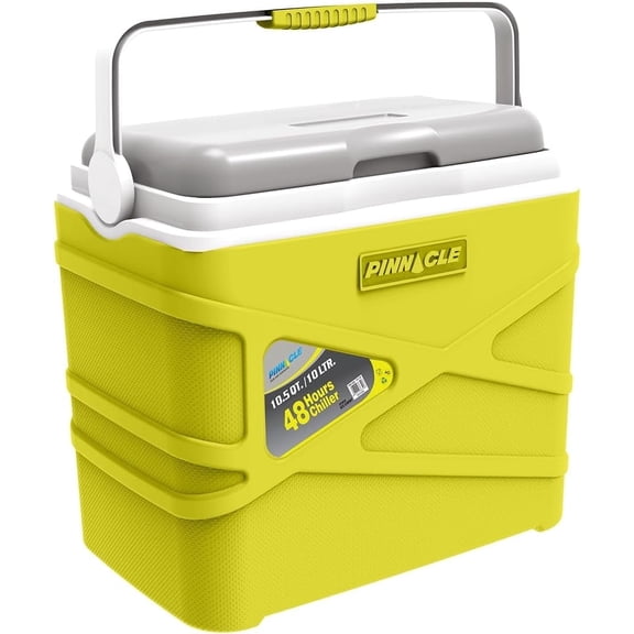 Pinnacle 10 L Insulated Cooler Lunch Box Portable Hard Cooler for Camping - Green