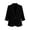 Black, variant on Women's Linen Blend Casual Blazer, Regular Fit Lightweight 3/4 Sleeve Single Button Work Suit Jackets, for Spring Summer, S-2XL