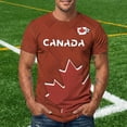 thumbnail image 2 of VNKIDY Mens Canada Maple Leaf Soccer Print Short Sleeve T Shirt Crew Neck Quick Dry Athletic Tee For Sports Daily Wear Red XXXXXXL, 2 of 3