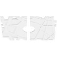 thumbnail image 2 of 40"W x 26 5/8"H x 7"ID x 14 1/4"C x 1"P Novo Architectural Grade PVC Contemporary Ceiling Medallion, Two Piece, 2 of 11