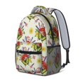 thumbnail image 2 of Butterfly and Flower Red Pattern Backpack for School, Cute School Bag with Adjustable Shoulder Straps and Padded Back, 15.3"x11"x6.7", 2 of 5