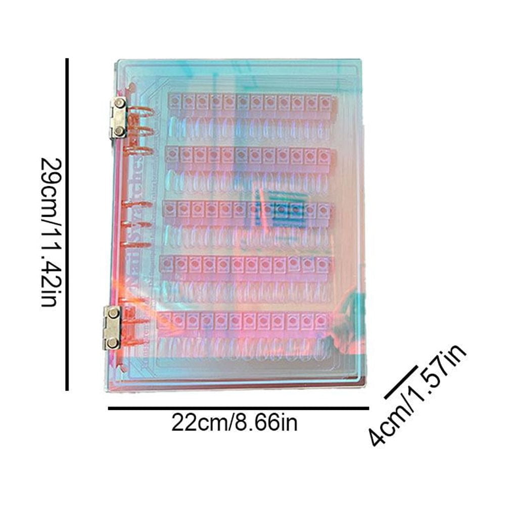 Magnetic Nail Swatches Book Large Capacity Exhibition Photo Album Card Clip Display Tips Nail Board Display Book displa nail book 240 240 swatchs Swatches 240 with magnetic n color book muestr