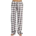 thumbnail image 3 of Wiicoznt Pajama Pants for Women Checkered Print Elastic Waist Pajama Bottoms Casual Comfy Loose Sleepwear Plus Size Full Length Pants with Pockets, 3 of 5