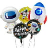 5pcs Astronaut Balloon Kit Outer Space Theme Universe Planets Birthday Galaxy Theme Party Balloons Decor