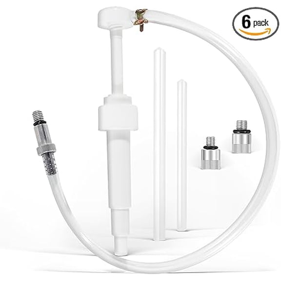 Lower Unit Gear Oil Pump for Standard Quart Bottles, Includes 3/8 inch Metal Swivel, 8mm and 10mm Adapters Fit Most Marine Boat Outboard Motors (NOT COMPATIBLE WITH VOLVO PENTA)