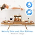thumbnail image 5 of SereneLife SLBCAD50 Natural Bamboo Bathtub Caddy - Shower Tub Caddy Tray with Adjustable Length, 5 of 5