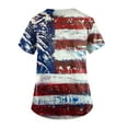 Hvyesh Women's 4th of July Nurse Shirts Vintage American Flag Medical