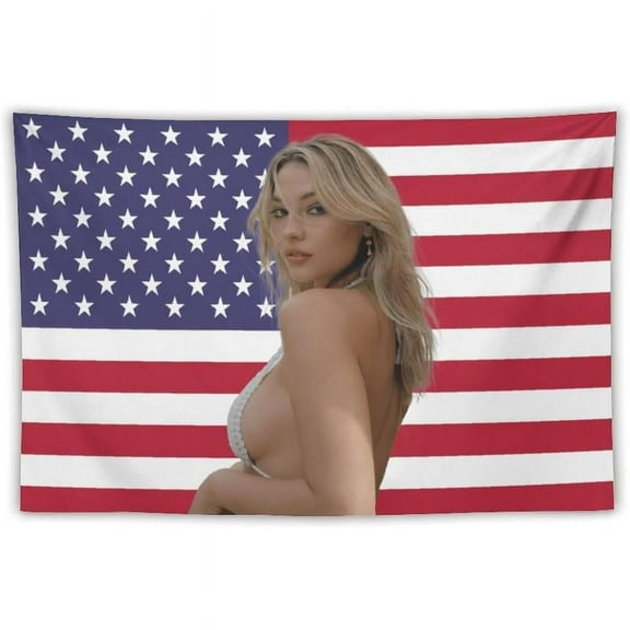 Madelyn Star Cline Tapestry Pink American Flag Wall Hanging College Dorm Decor Room Poster For Bedroom Living Room Gifts