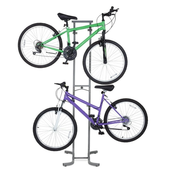 RaxGo Adjustable Hooks Freestanding Bike Storage Rack, 2 Bicycle