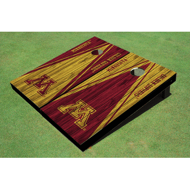 University of Minnesota Alternating Wood Look Triangle Cornhole Boards