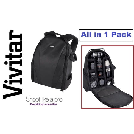 Vivitar Deluxe Backpack For Sony DSLR-A200 DSLR-A850 SLT-A65 DSLR-A700 DSLR-A380