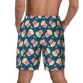 thumbnail image 4 of Uemuo Popcorn With Glasses Pattern Mens Swim Trunks Quick Dry Board Shorts with Mesh Lining, Stretch Beach Shorts Quick Dry No-Chafing Board Shorts-3X-Large, 4 of 9