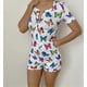 thumbnail image 3 of Hirigin-monos estampados para mujer, ropa de dormir Sexy con cuello en V, pijamas de manga larga, monos cortos ajustados, pijama, 3 of 4