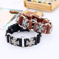 thumbnail image 1 of Men's 2 Piece Cross Leather Bracelets Set Stackable Braided Cuff Bracelet Punk Rock Handmade Bracelet, 1 of 5