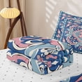 thumbnail image 5 of jejeloiu Boho Mandala Zipper Twin Comforter Sets with Fitted Sheet and 2 Pillowcases For Men Women,Geometric Pattern Zipper Bedding Set,Blue Pink White,Reversible,4 Pieces, 5 of 7