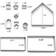 thumbnail image 3 of Gingerbread House Kit,10pcs 3D Stainless Steel Cookie Mold Cutters Set compatible Christmas New, 3 of 3