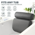 thumbnail image 5 of Bath Pillow Bathtub Pillow with 6 Non-Slip Suction Cups, Extra Thick and Soft Air Mesh Pillow for Bath - Fits All Bathtub, Grey, 5 of 7