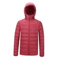 thumbnail image 3 of Chaqueta de ligera para hombre con capucha corto Delgado rojo Zulema Chaqueta de plumón con capucha ligera, 3 of 8