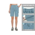 thumbnail image 5 of Mapamyumco Women's 10 Inch Inseam Hiking Cargo Shorts Quick Dry Lightweight Golf Shorts Bermuda for Summer Travel Size XS, 5 of 6