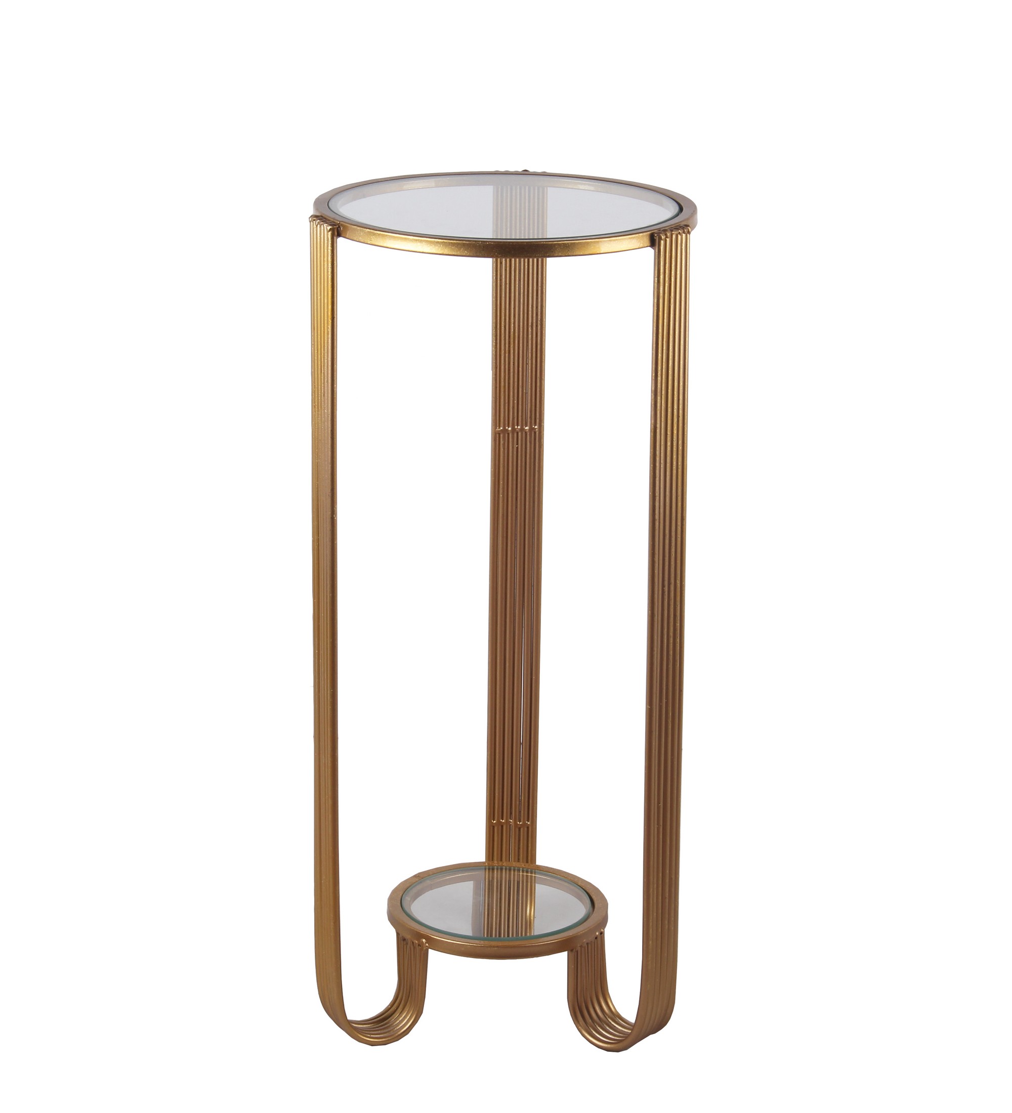 Privilege TriBase Gold Metal Accent Table 36195