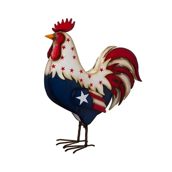 LAMIRO Card Slot Clearance Metal Rooster Animal Garden Art Decor Outdoor Chicken Statue for Farm Patio Back Yard Home Decorations Sculptures