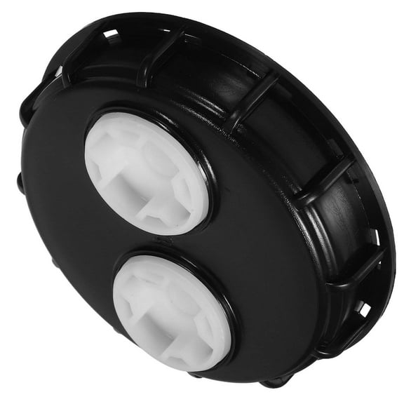 JOR IBC Tote Tank Lid with Double Vent Holes Black Water Tank Lid Cover Replacement  Plastic IBC Container Cap for Chemical and Liquid Storage