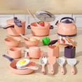 thumbnail image 2 of Kids Kitchen Toy Set, Pretend Play Cooking Set, Chef Role Play Toy, 38Pcs Safe ABS Plastic Kitchen Accessory Kit, Smooth Wearable Washable Simulation Playset, for Kids Over 4 Years Old, 2 of 9