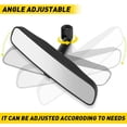 thumbnail image 3 of JUNWELL10 Inch Interior Rearview Mirror Black Auto Inside Rear View Mirror Easy To Install Rearview Interior Mirror ABS Glass Car Accessories for Universal Car Black, 3 of 10