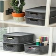 thumbnail image 3 of 8 pcs Storage Bins with Lids - Plastic Storage Containers with Lids Stackable Storage Box Storage Baskets for Organizing Shelves Drawers Desktop Closet Playroom Classroom Office, 3 of 5