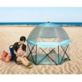 thumbnail image 2 of Open Box Regalo 6 Panel My Play Deluxe Portable Foldable Play Yard with Canopy, 2 of 8