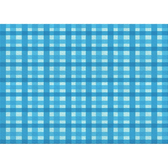 Ahgly Company Machine Washable Indoor Rectangle Transitional Bright Turquoise Blue Area Rugs, 2' x 4'