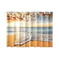 thumbnail image 2 of CADecor Sea Beach Ocean View Window Treatment Panel Curtains Window Curtain Kitchen Curtain,Two Piece 26x39 Inches, 2 of 4