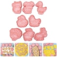 thumbnail image 2 of 1 Set 8 Pcs Pink PP Cookie Mold For Children Gatherings And Diy Projects, 2 of 7
