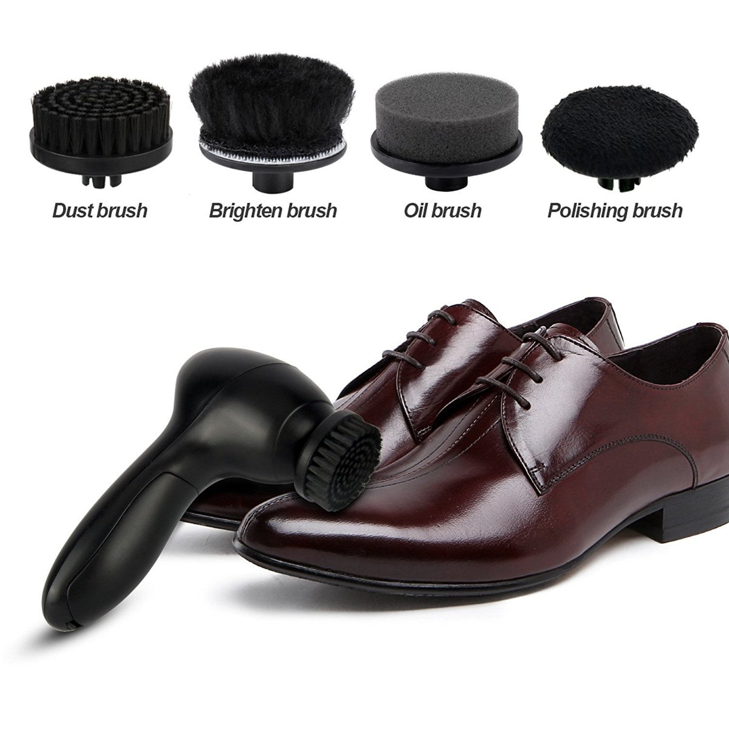 Electric Shoe Shine Kit,Casewin Electric Shoe Polisher Brush Handheld