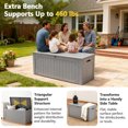 thumbnail image 6 of WASUHE Outdoor Storage Box, 100 Gallon Deck Box Outdoor Storage Bench Outside Waterproof Resin Storage Bench, Lockable Patio Cushions, Garden Tools Storage For Furniture, UV Resistant(Grey), 6 of 9