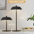 thumbnail image 4 of NATYSWAN Cordless Table Lamp Rechargeable,3 Way Dimmable LED Desk Lamp Adjustable Height,Black Modern Touch Nightstand Lamp for Dorm Home Bedroom Office, 4 of 8