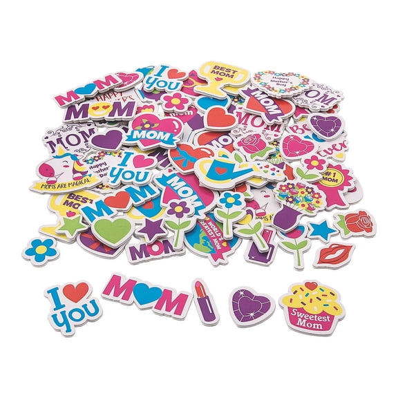 Mother's Day Foam Shapes - Craft Supplies - 300 Pieces
