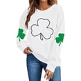thumbnail image 3 of Suéteres de Manga Larga de Mujer con Cuello Redondo Impreso Suelto Casual para la Fiesta Del Día de San Patricio Y el Uso Diario, 3 of 6