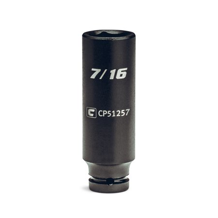 UPC: 0886352512572 | Capri Tools 7/16-Inch Deep Impact Socket  1/4-Inch Drive  6-Point  SAE