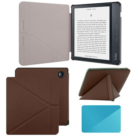 Case Compatible with 7 Inch Kobo Libra H2O Ereader(Model: N873, 2019 Release), Includes a Screen Protector - 7" Premium PU Leather Cover with Auto Sleep/Wake, Only Ereader Case