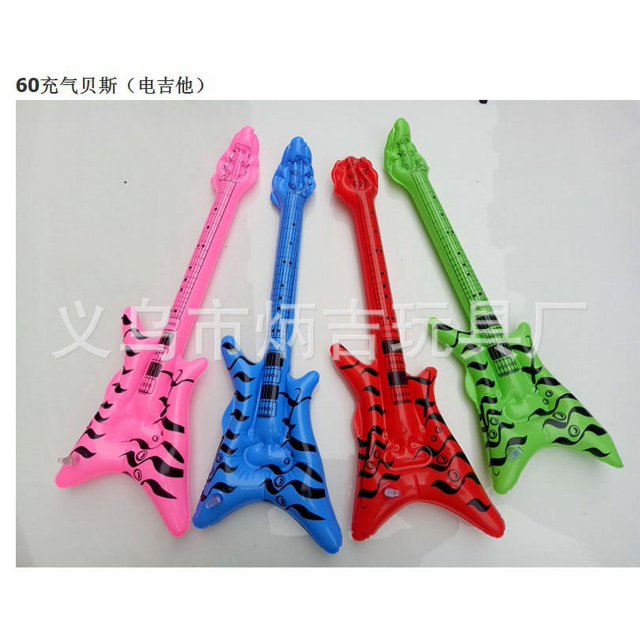 Qiaoxi Inflatable Toys for Children Microphone Guitar Saxophone Electronic Organ Inflatable Instrument for Musical Themed Party