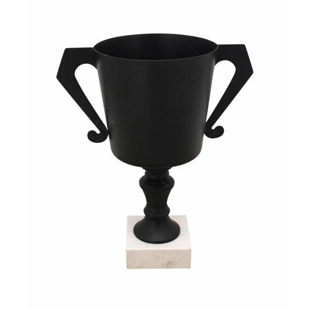 Footed Urn - Traditionally Designed Metal Footed Urn, Black