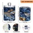 thumbnail image 3 of Clear Storage Jar 2.75x 4.13 Inches One Sizex2 Cotton Swabs Cans Translucent Plasticental Floss Cans Cotton Pads Cans Bathroom Canisters Flowers and Leopards, 3 of 7