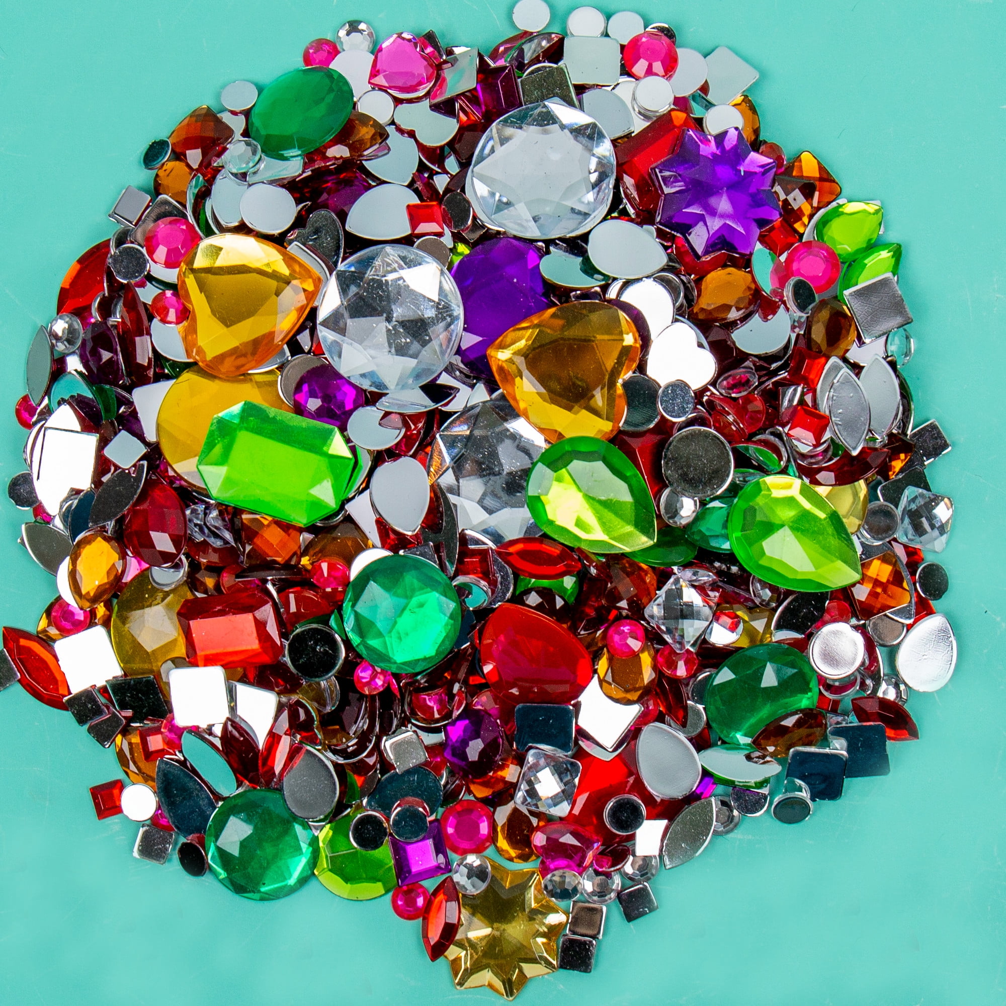  Rhinestone Bulk Crafting Gems. Assorted Colors, Shapes, and  Sizes - 1 Pound (1 Pack) : Arts, Crafts & Sewing