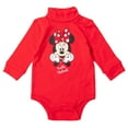 thumbnail image 4 of Disney Minnie Mouse Newborn Baby Girls 2 Pack Turtleneck Bodysuits Newborn to Infant, 4 of 5